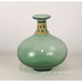100% Recycled green bubble glass bottles